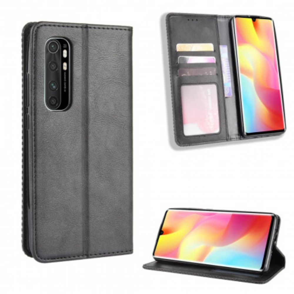 Bescherming Hoesje voor Xiaomi Mi Note 10 Lite Folio-hoesje Gestyled Vintage Leereffect