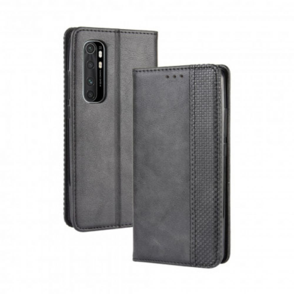 Bescherming Hoesje voor Xiaomi Mi Note 10 Lite Folio-hoesje Gestyled Vintage Leereffect