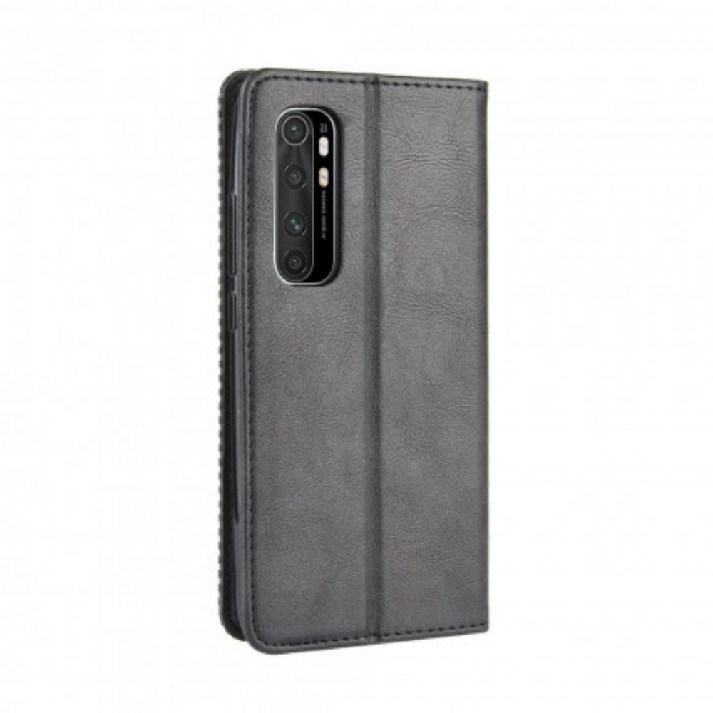 Bescherming Hoesje voor Xiaomi Mi Note 10 Lite Folio-hoesje Gestyled Vintage Leereffect