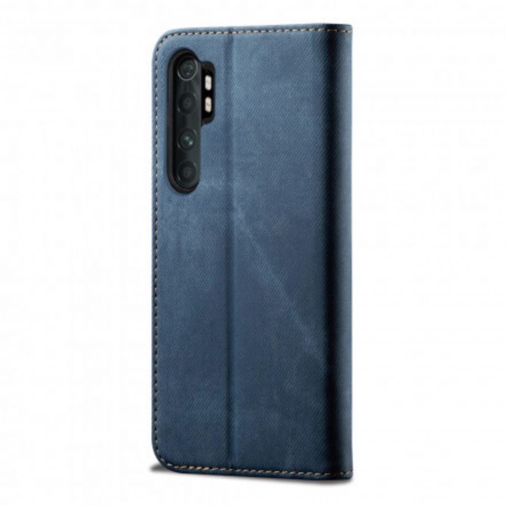 Bescherming Hoesje voor Xiaomi Mi Note 10 Lite Folio-hoesje Spijkerstof