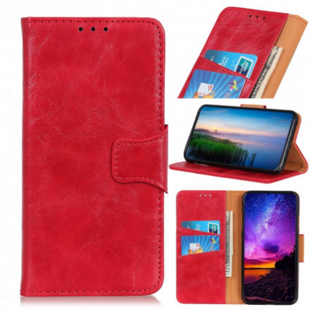 Folio-hoesje voor Xiaomi Mi Note 10 Lite Gespleten Lederen Omkeerbare Sluiting