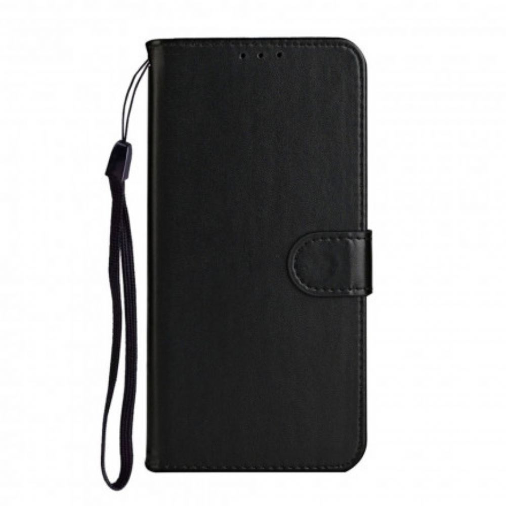 Folio-hoesje voor Xiaomi Mi Note 10 Lite Met Ketting Effen Kleur Serie Band