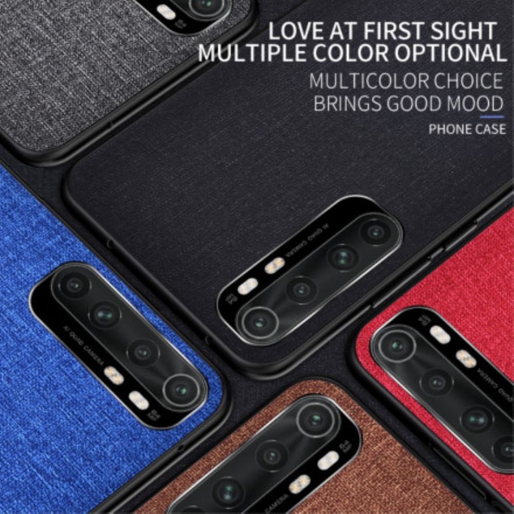 Hoesje voor Xiaomi Mi Note 10 Lite Doek Textuur