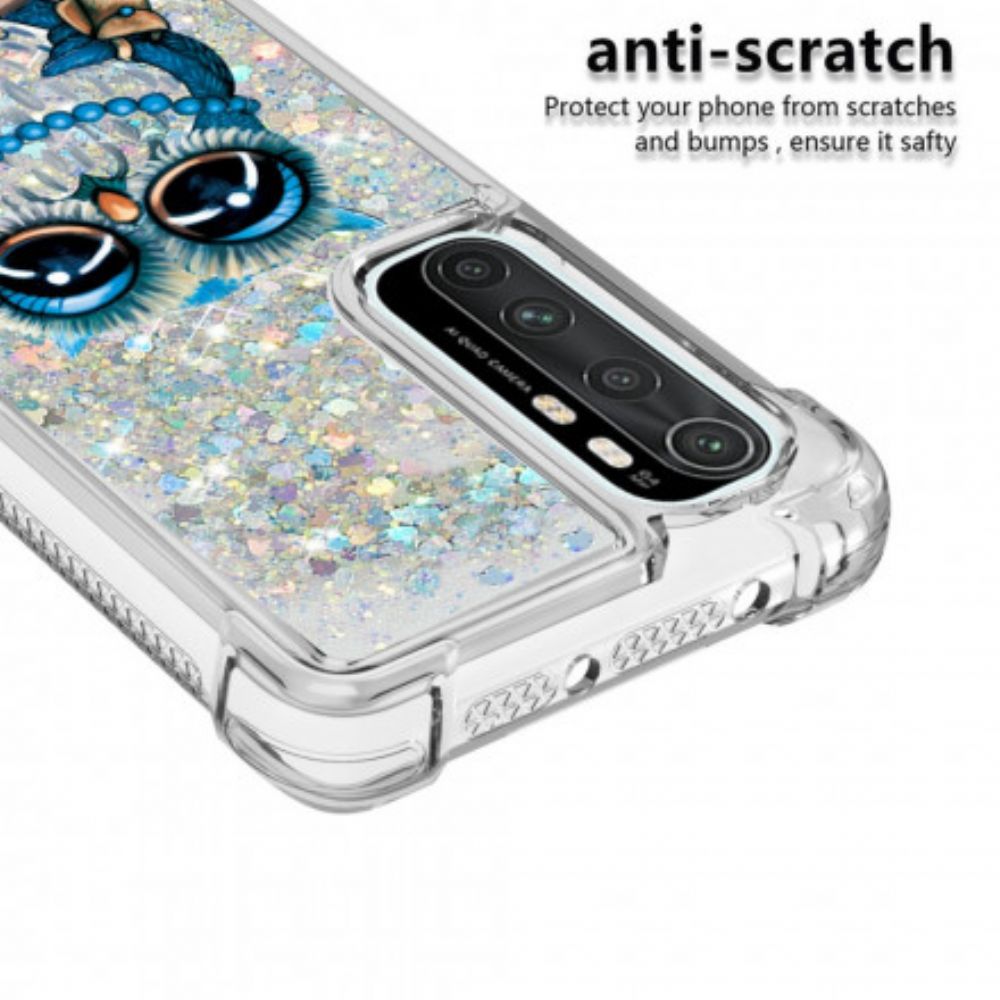 Hoesje voor Xiaomi Mi Note 10 Lite Miss Glitteruil