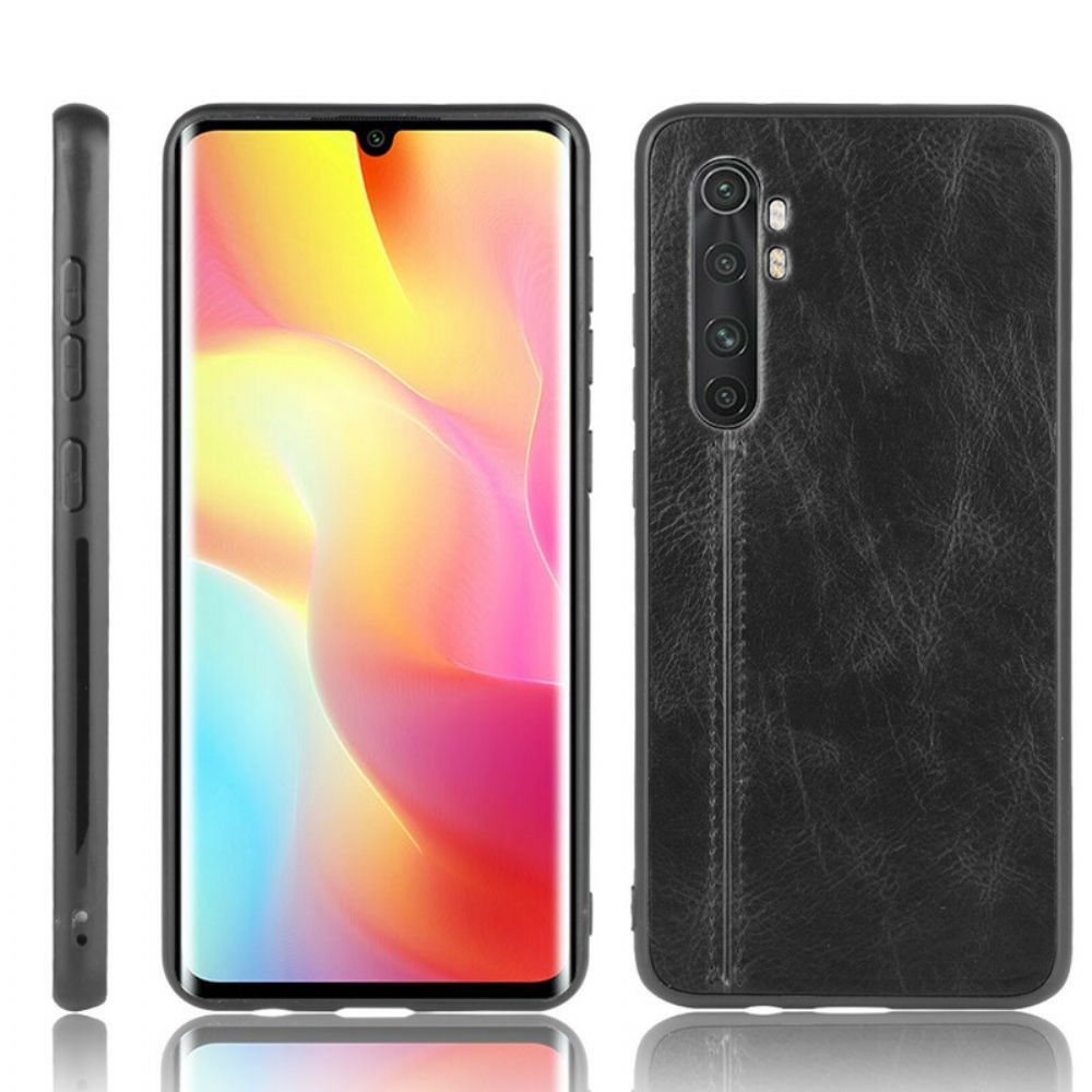 Hoesje voor Xiaomi Mi Note 10 Lite Naad Leereffect