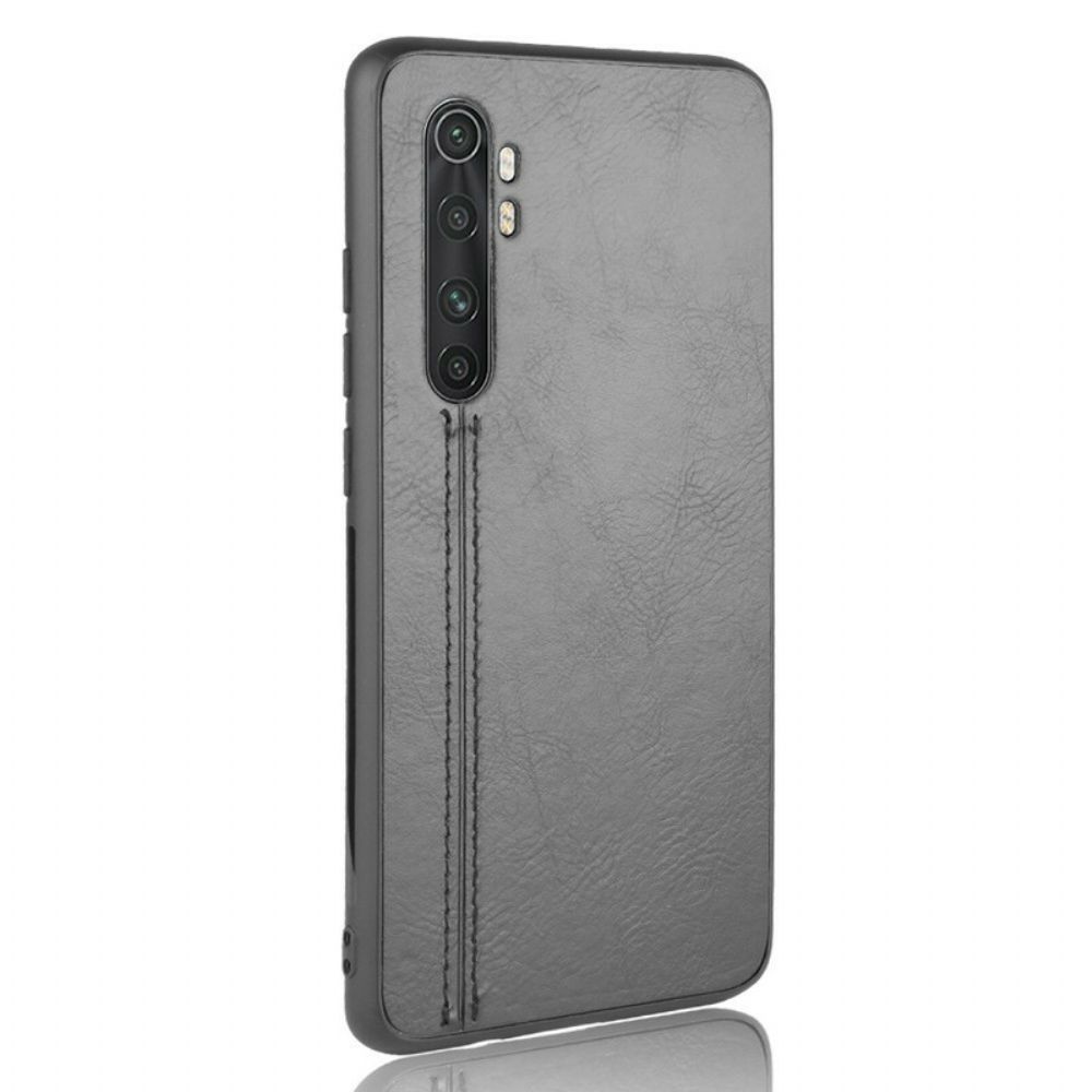 Hoesje voor Xiaomi Mi Note 10 Lite Naad Leereffect