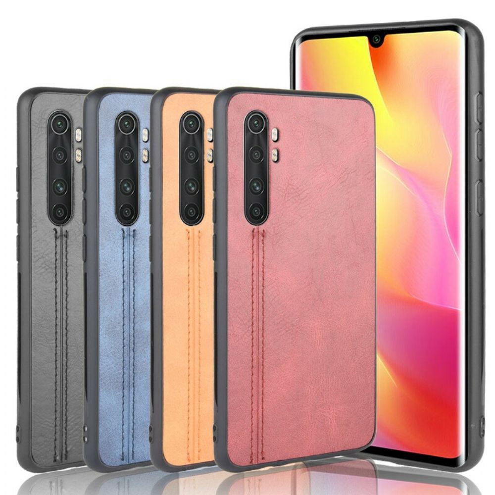 Hoesje voor Xiaomi Mi Note 10 Lite Naad Leereffect