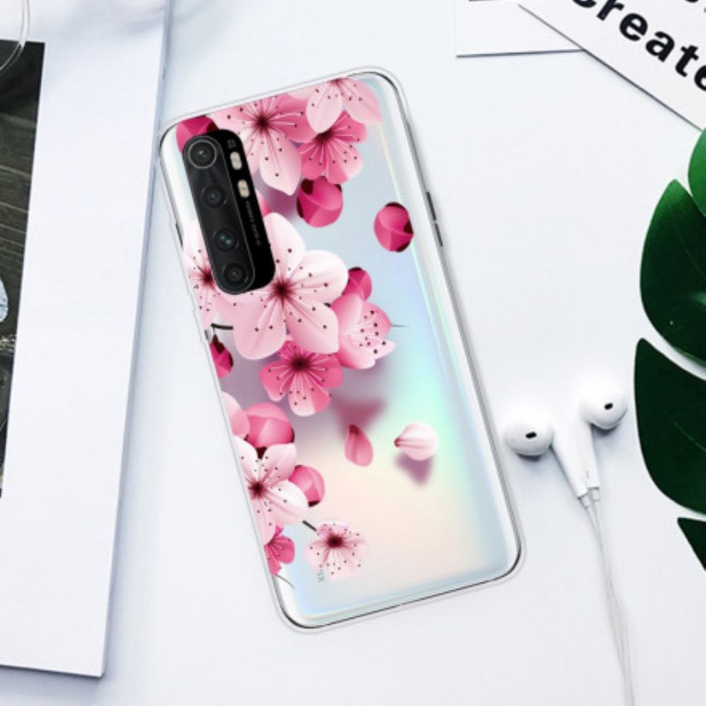 Hoesje voor Xiaomi Mi Note 10 Lite Puur Roze Bloem