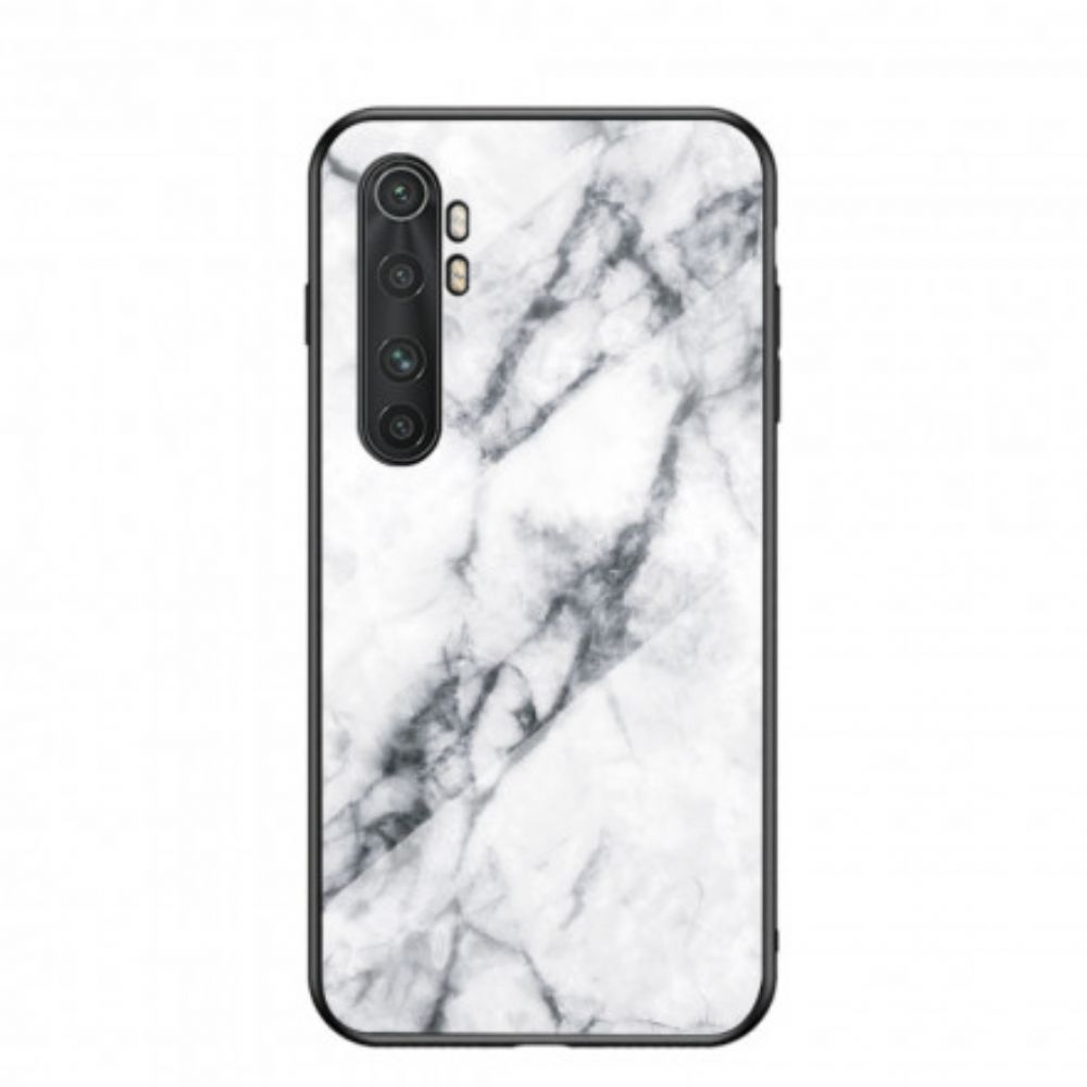 Telefoonhoesje voor Xiaomi Mi Note 10 Lite Marmer Kleuren Gehard Glas