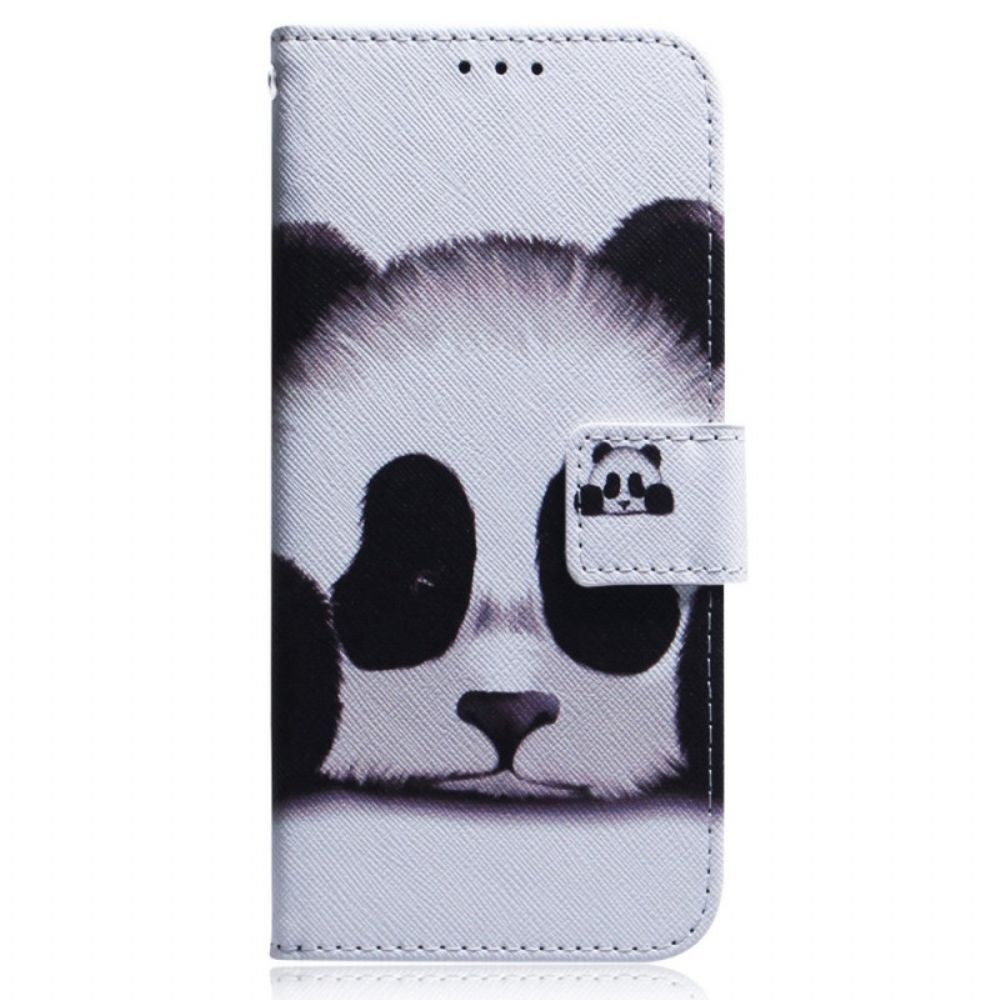 Folio-hoesje voor OnePlus Nord 2T 5G Met Ketting Thong Panda