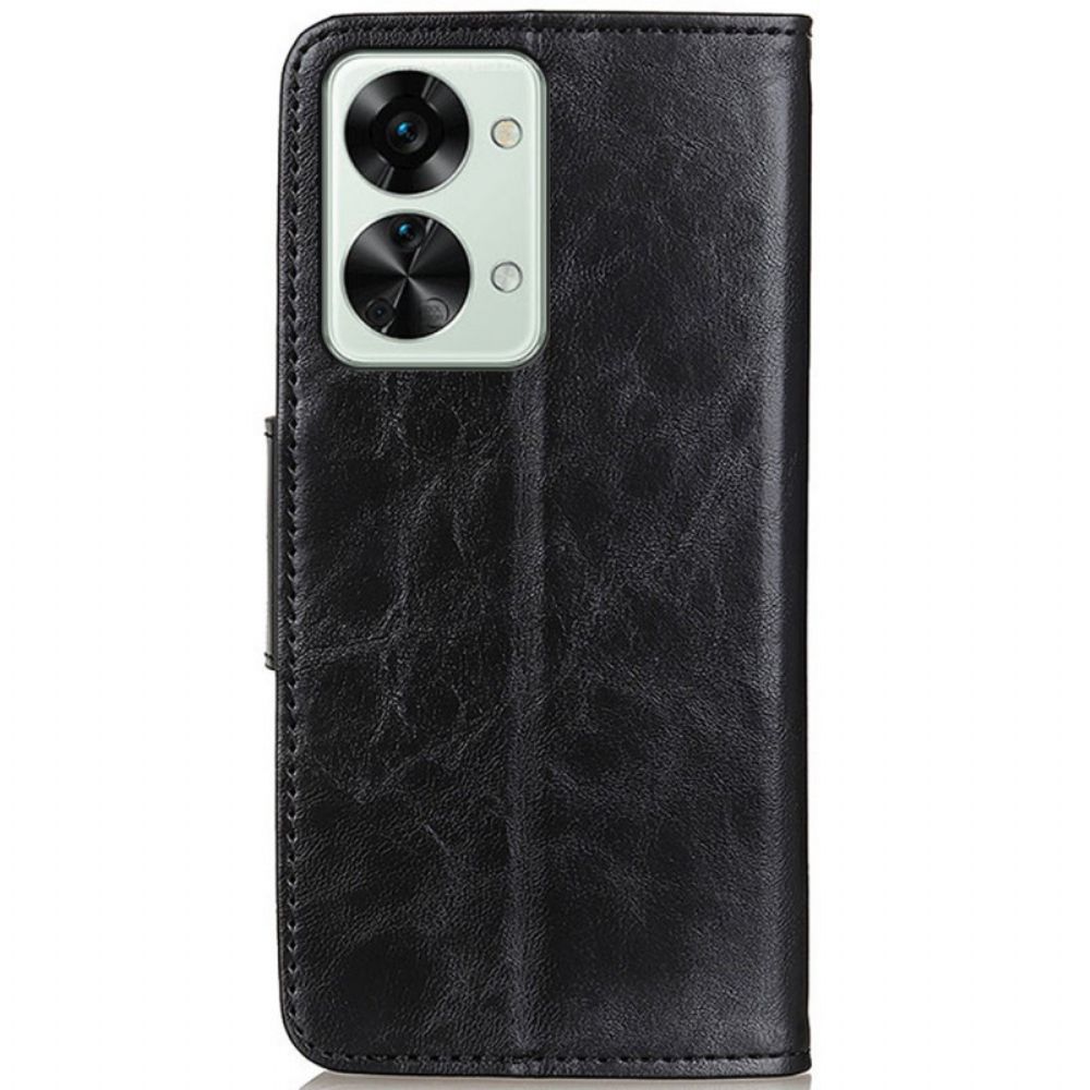 Folio-hoesje voor OnePlus Nord 2T 5G Vintage Splitleer