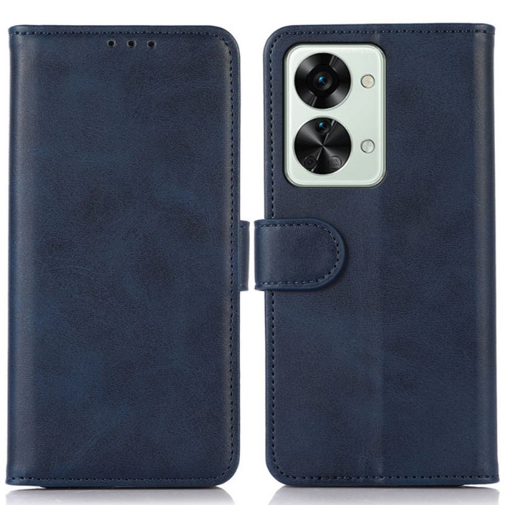 Leren Hoesje voor OnePlus Nord 2T 5G Klassieke Leerstijl