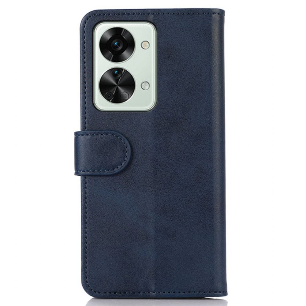 Leren Hoesje voor OnePlus Nord 2T 5G Klassieke Leerstijl