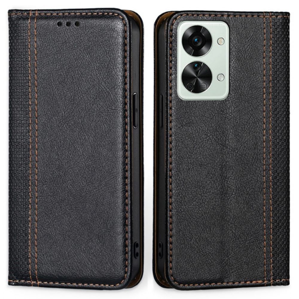 Leren Hoesje voor OnePlus Nord 2T 5G Vintage Stijl