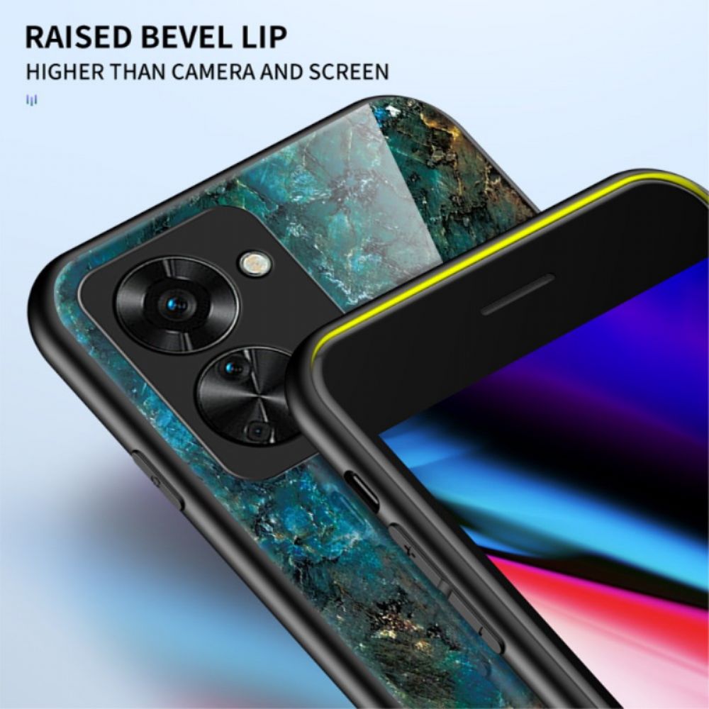 Telefoonhoesje voor OnePlus Nord 2T 5G Marmer Gehard Glas