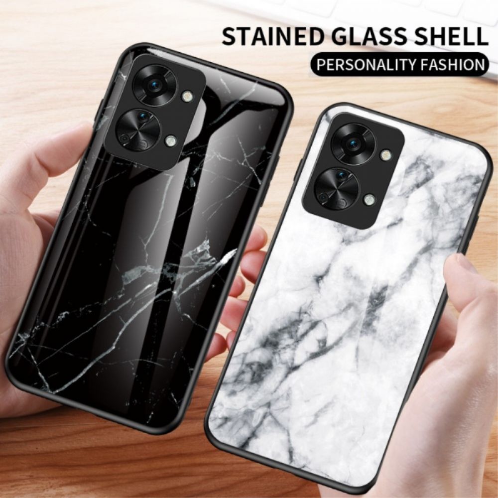 Telefoonhoesje voor OnePlus Nord 2T 5G Marmer Gehard Glas