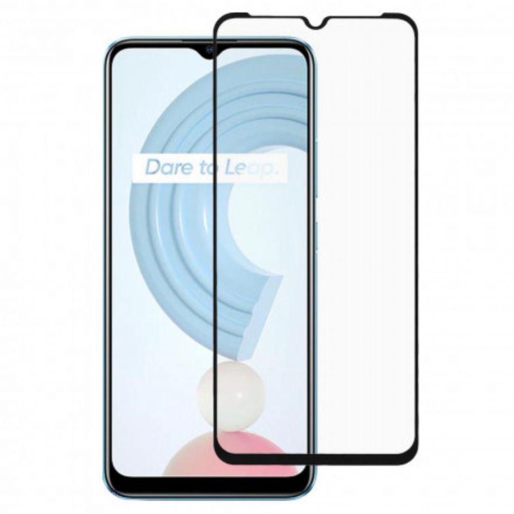 Realme C21 Screenprotector Van Gehard Glas Met Zwarte Rand