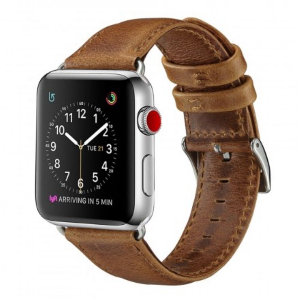 Apple Watch-Bandje 40/38 Mm Echt Leer Vintage Stijl