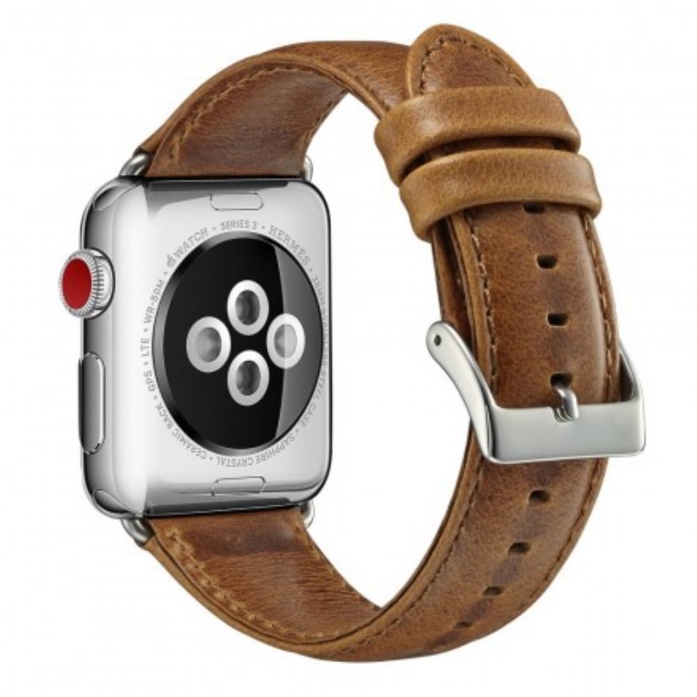 Apple Watch-Bandje 40/38 Mm Echt Leer Vintage Stijl