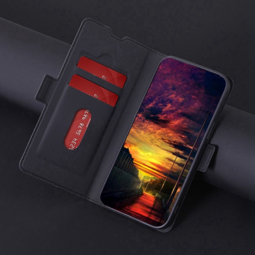 Folio-hoesje voor OnePlus Nord CE 2 Lite 5G Tweekleurige Lederen Stijl