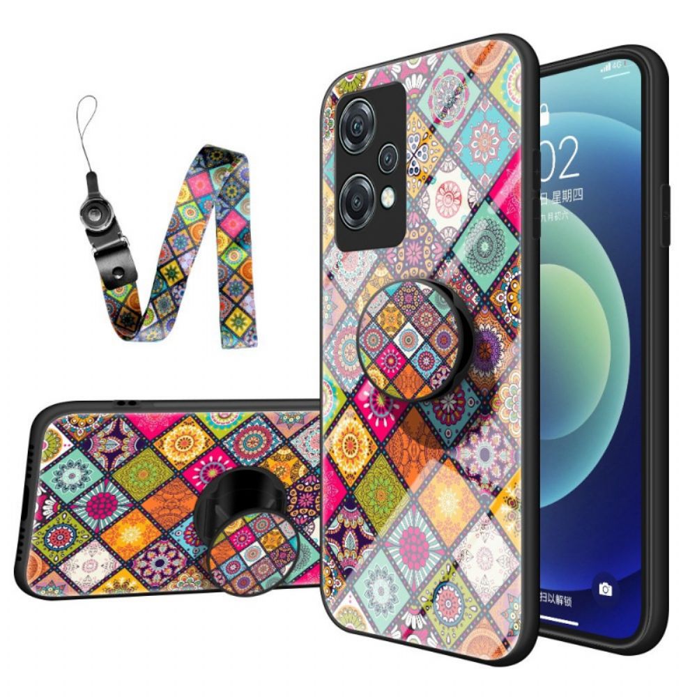 Hoesje voor OnePlus Nord CE 2 Lite 5G Magnetische Patchwork Houder