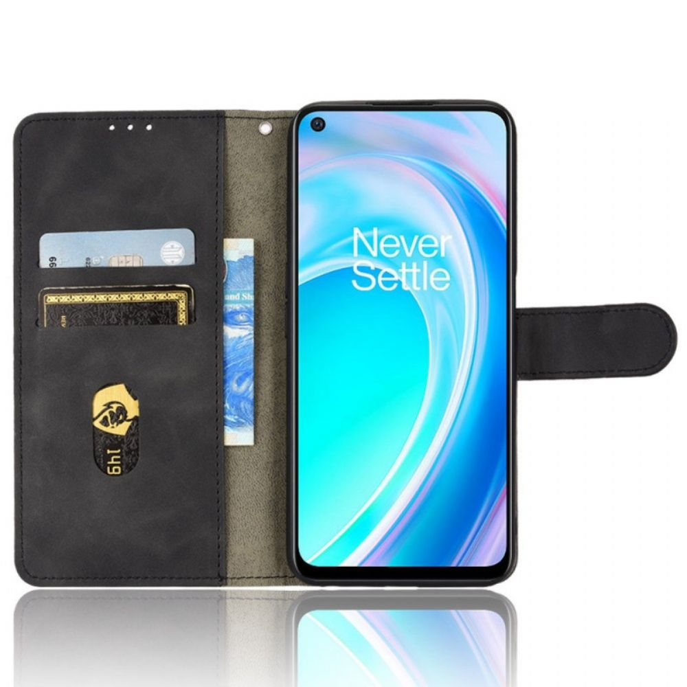 Leren Hoesje voor OnePlus Nord CE 2 Lite 5G Met Ketting Effen Kunstleer Met Riem