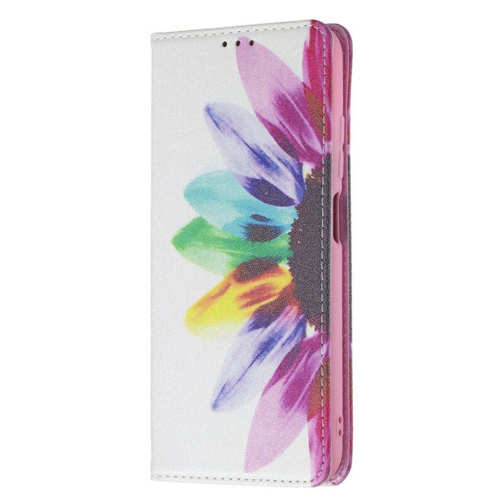 Bescherming Hoesje voor Xiaomi Redmi Note 10 5G / Poco M3 Pro 5G Folio-hoesje Aquarel Bloem