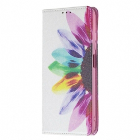 Bescherming Hoesje voor Xiaomi Redmi Note 10 5G / Poco M3 Pro 5G Folio-hoesje Aquarel Bloem