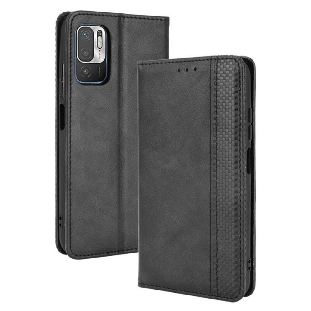 Bescherming Hoesje voor Xiaomi Redmi Note 10 5G / Poco M3 Pro 5G Folio-hoesje Vintage Gestileerd Leereffect