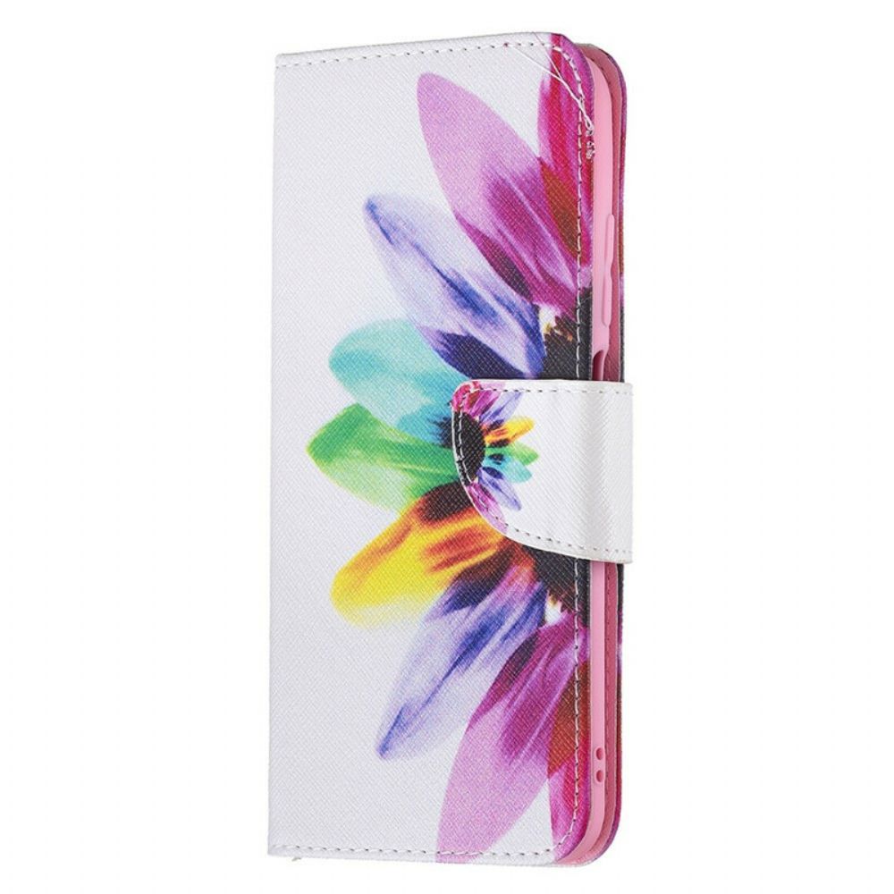 Flip Case voor Xiaomi Redmi Note 10 5G / Poco M3 Pro 5G Aquarel Bloem