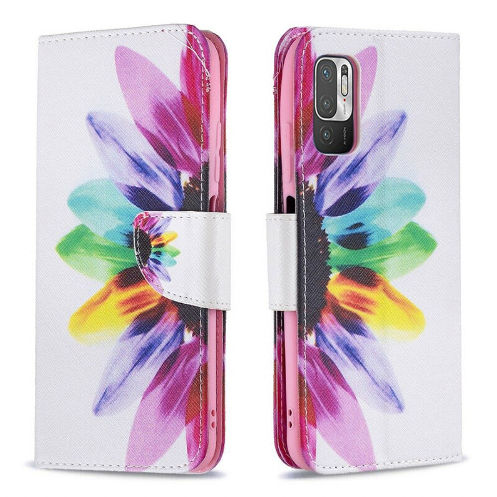 Flip Case voor Xiaomi Redmi Note 10 5G / Poco M3 Pro 5G Aquarel Bloem