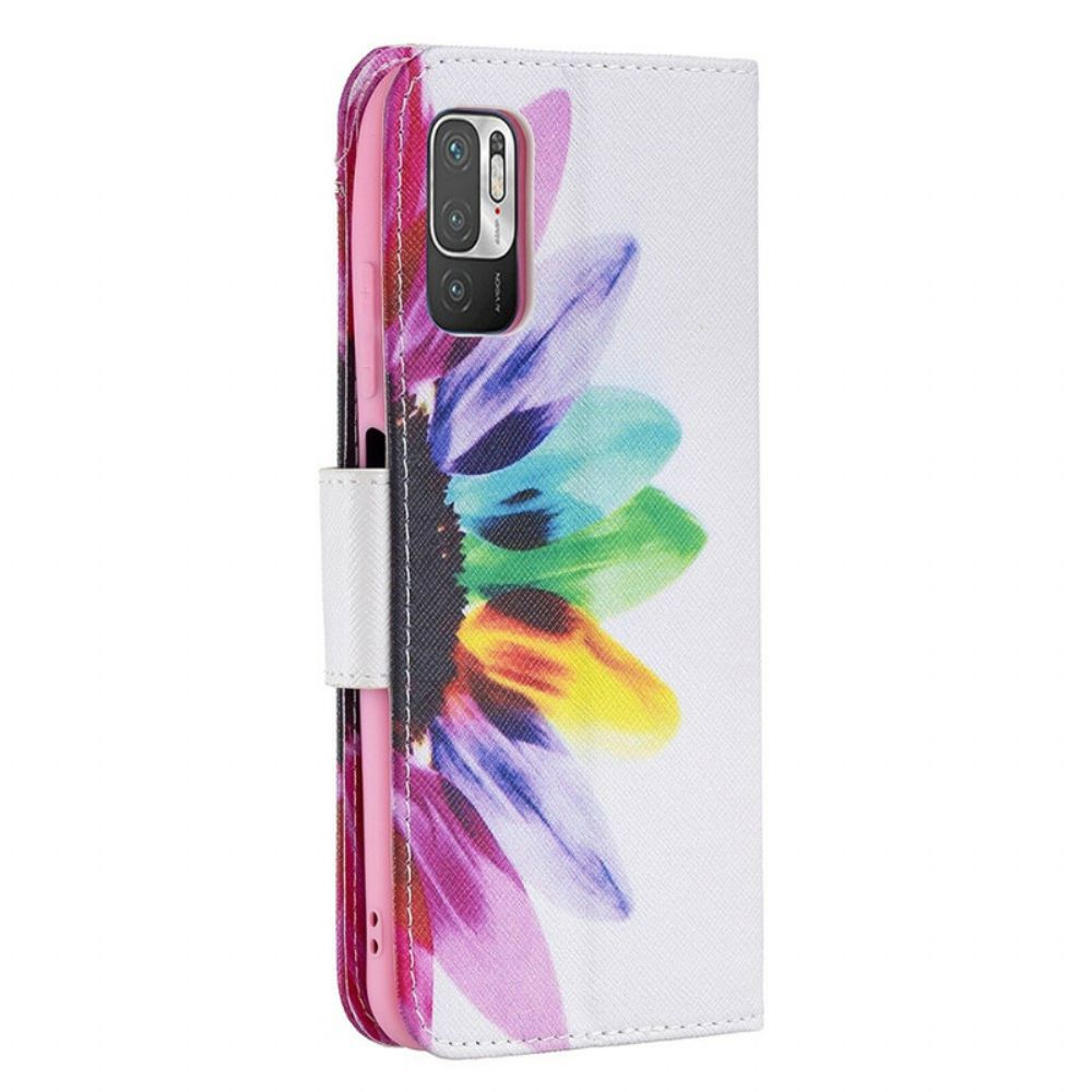 Flip Case voor Xiaomi Redmi Note 10 5G / Poco M3 Pro 5G Aquarel Bloem