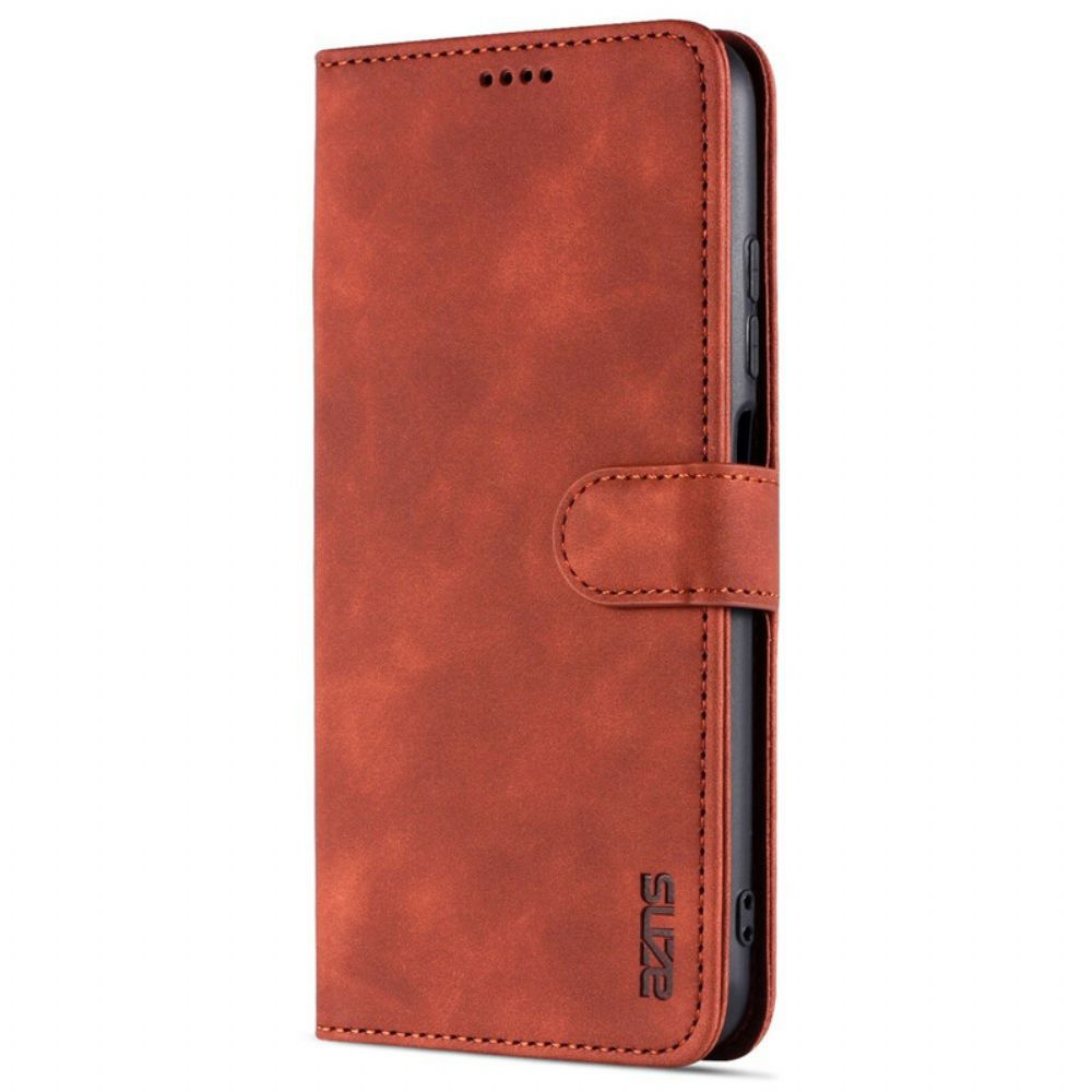 Flip Case voor Xiaomi Redmi Note 10 5G / Poco M3 Pro 5G Azns Ledereffect