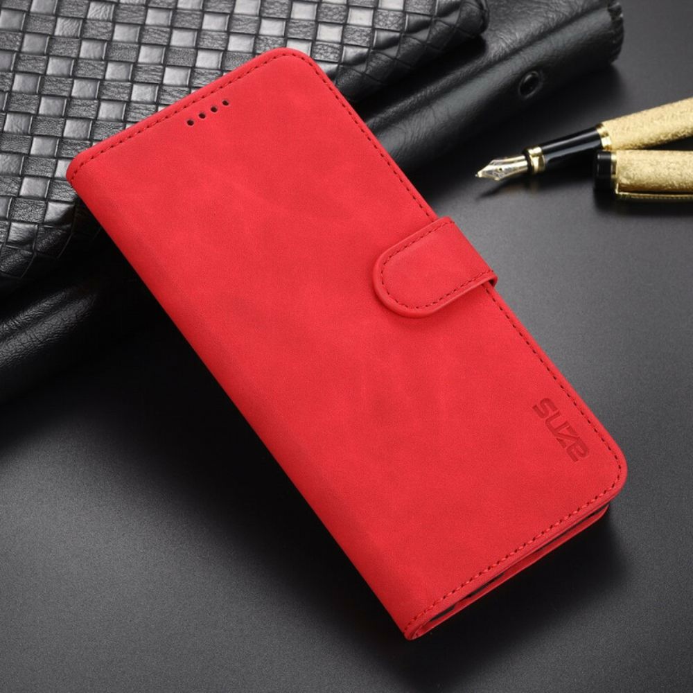 Flip Case voor Xiaomi Redmi Note 10 5G / Poco M3 Pro 5G Azns Ledereffect