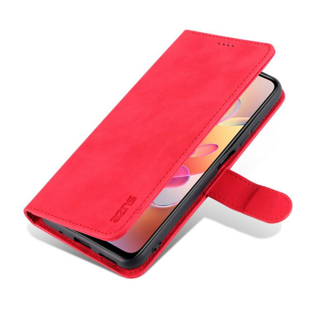 Flip Case voor Xiaomi Redmi Note 10 5G / Poco M3 Pro 5G Azns Ledereffect