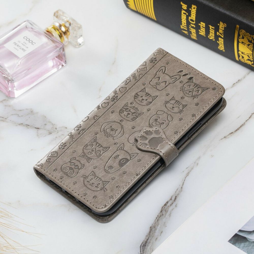 Flip Case voor Xiaomi Redmi Note 10 5G / Poco M3 Pro 5G Geanimeerde Dieren