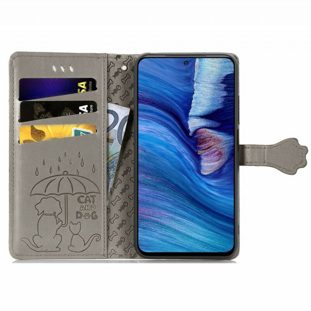 Flip Case voor Xiaomi Redmi Note 10 5G / Poco M3 Pro 5G Geanimeerde Dieren