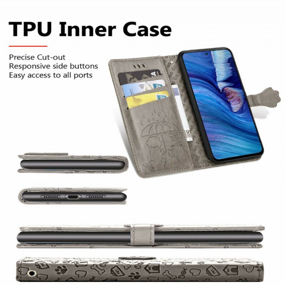 Flip Case voor Xiaomi Redmi Note 10 5G / Poco M3 Pro 5G Geanimeerde Dieren