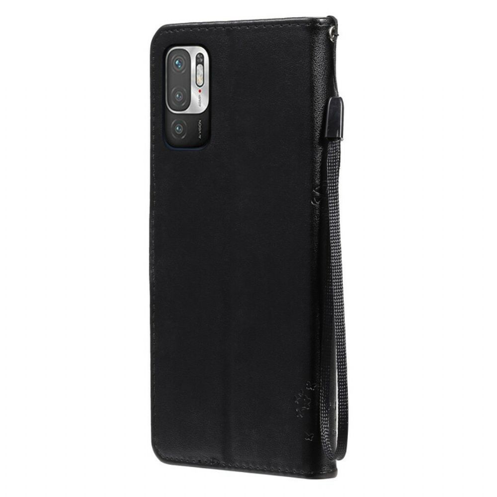 Flip Case voor Xiaomi Redmi Note 10 5G / Poco M3 Pro 5G Met Ketting Band Mijmering