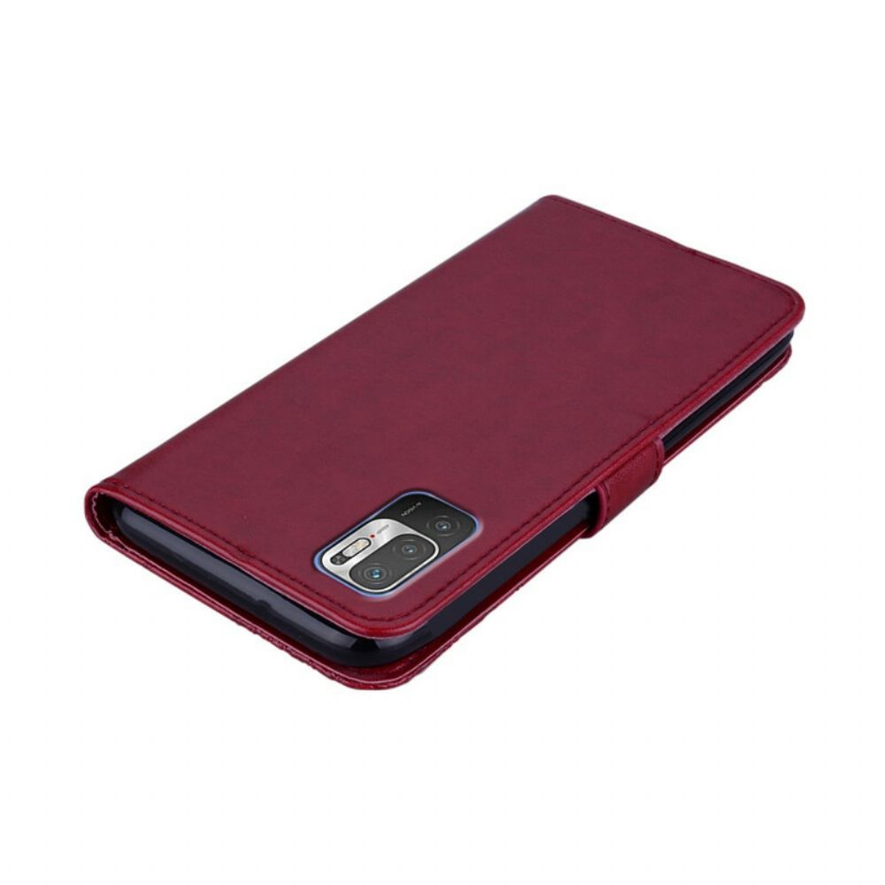 Flip Case voor Xiaomi Redmi Note 10 5G / Poco M3 Pro 5G Uil En Lanyard