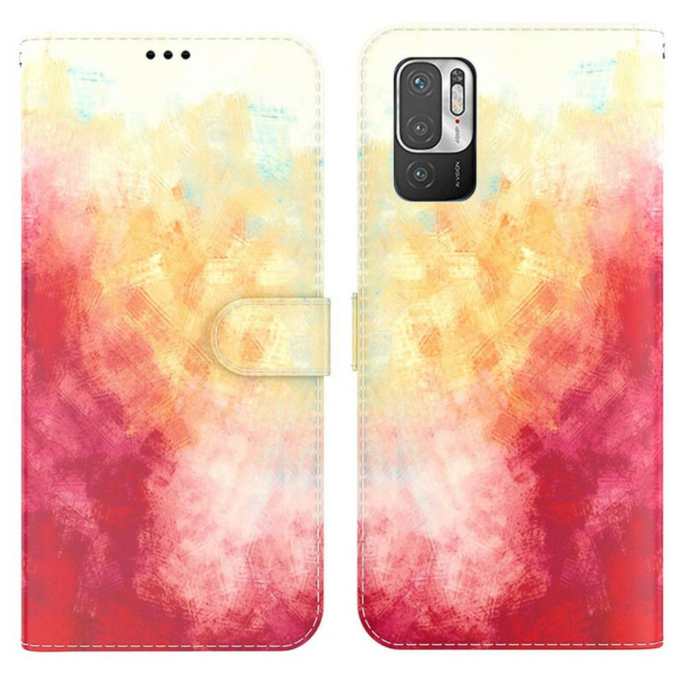 Folio-hoesje voor Xiaomi Redmi Note 10 5G / Poco M3 Pro 5G Aquarel