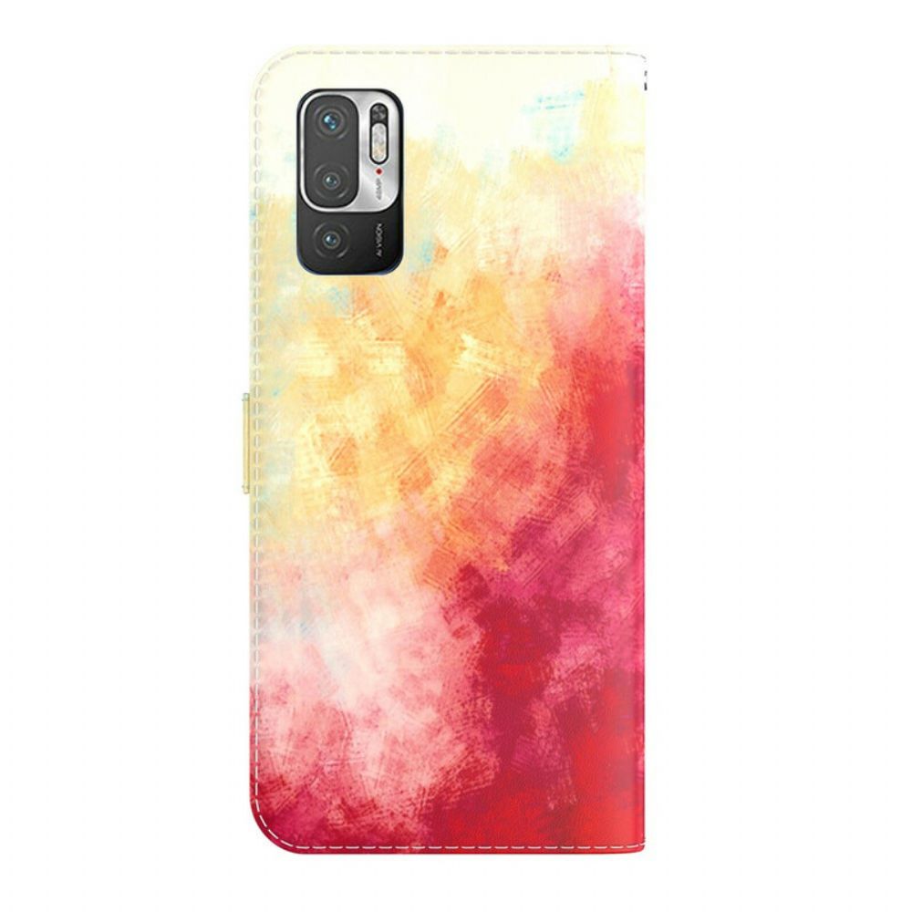 Folio-hoesje voor Xiaomi Redmi Note 10 5G / Poco M3 Pro 5G Aquarel