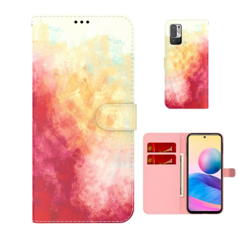 Folio-hoesje voor Xiaomi Redmi Note 10 5G / Poco M3 Pro 5G Aquarel