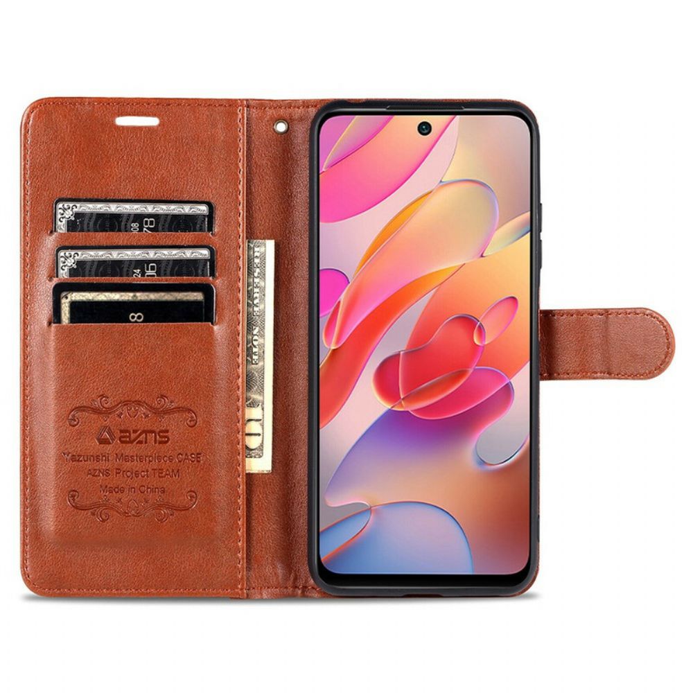 Folio-hoesje voor Xiaomi Redmi Note 10 5G / Poco M3 Pro 5G Azns Luxe