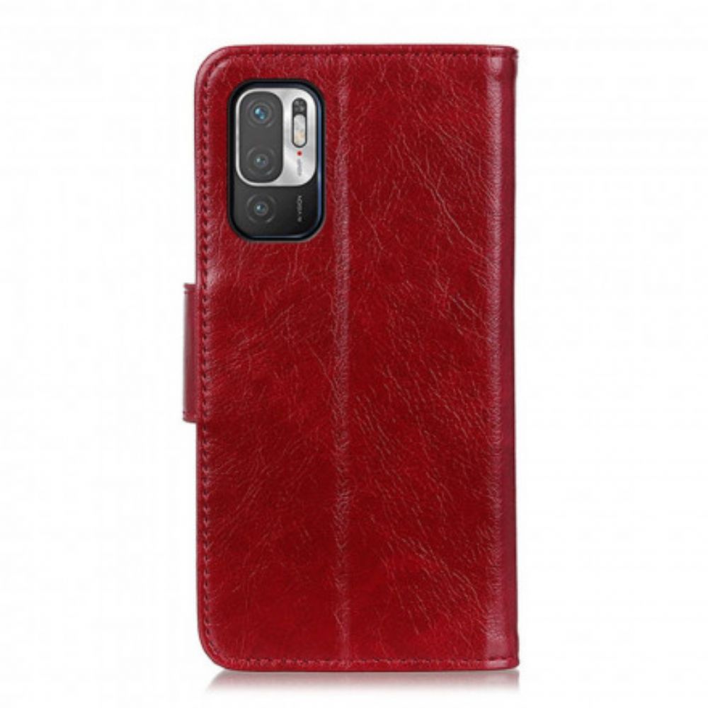 Folio-hoesje voor Xiaomi Redmi Note 10 5G / Poco M3 Pro 5G Gesplitst Nappaleer