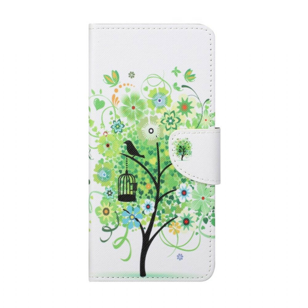 Folio-hoesje voor Xiaomi Redmi Note 10 5G / Poco M3 Pro 5G Groene Loofboom