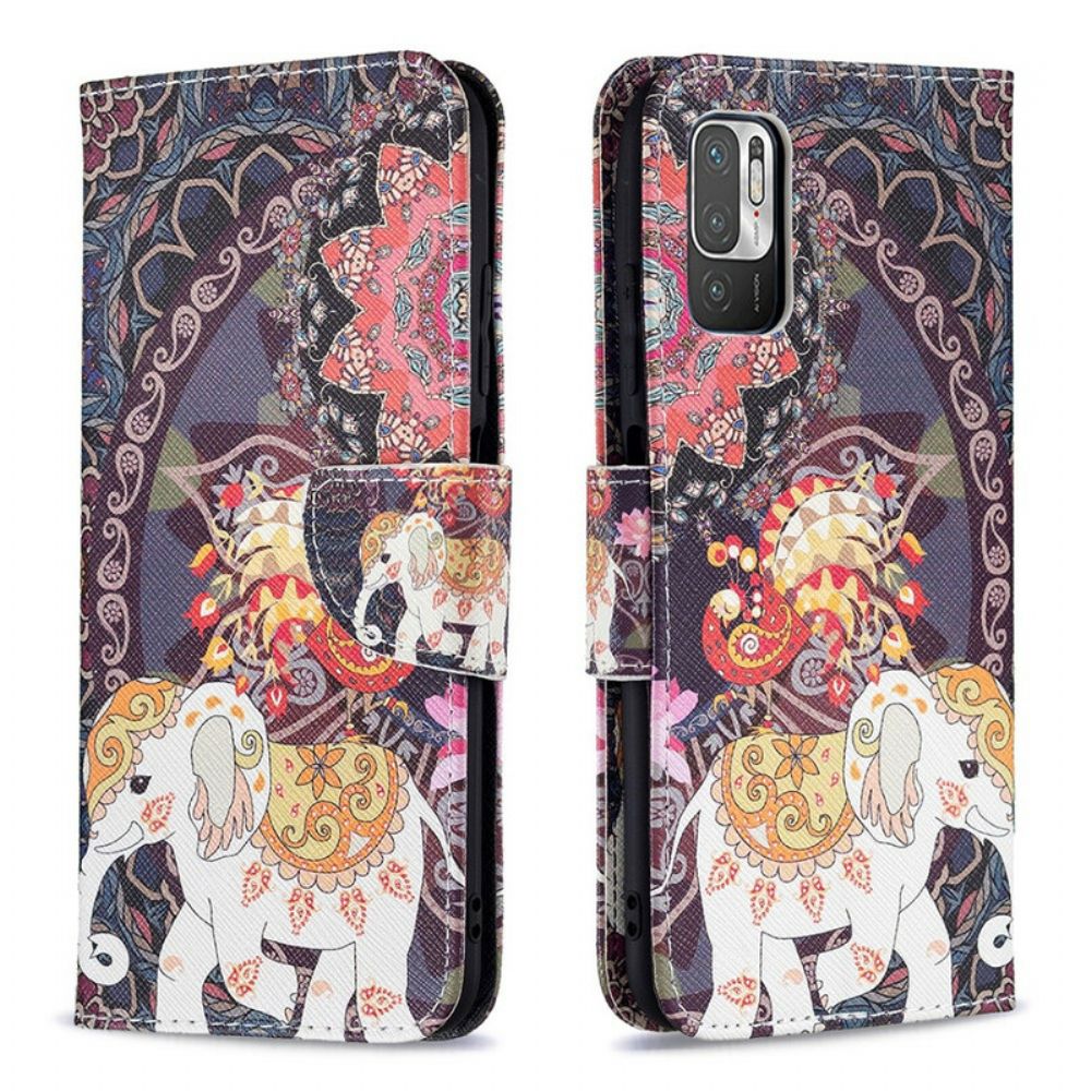 Folio-hoesje voor Xiaomi Redmi Note 10 5G / Poco M3 Pro 5G Indische Olifant