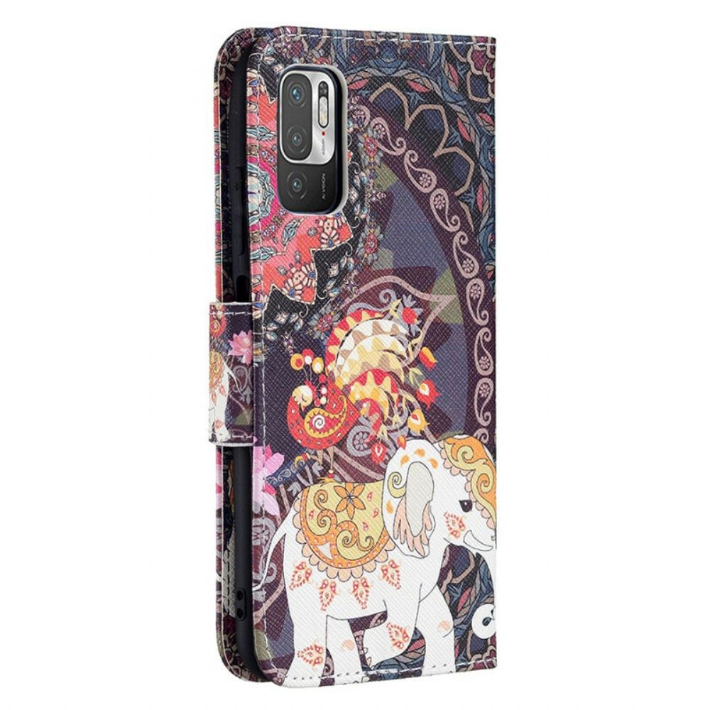 Folio-hoesje voor Xiaomi Redmi Note 10 5G / Poco M3 Pro 5G Indische Olifant