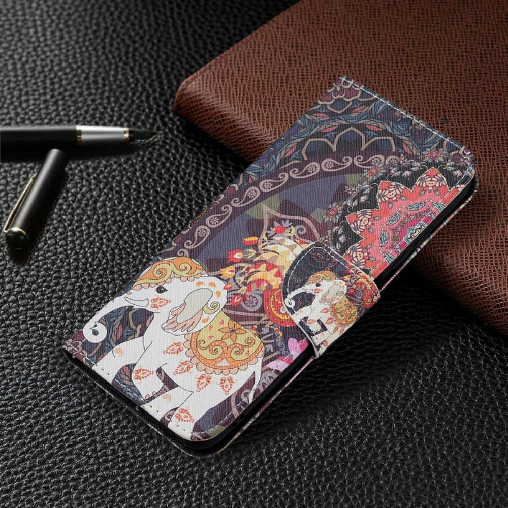 Folio-hoesje voor Xiaomi Redmi Note 10 5G / Poco M3 Pro 5G Indische Olifant