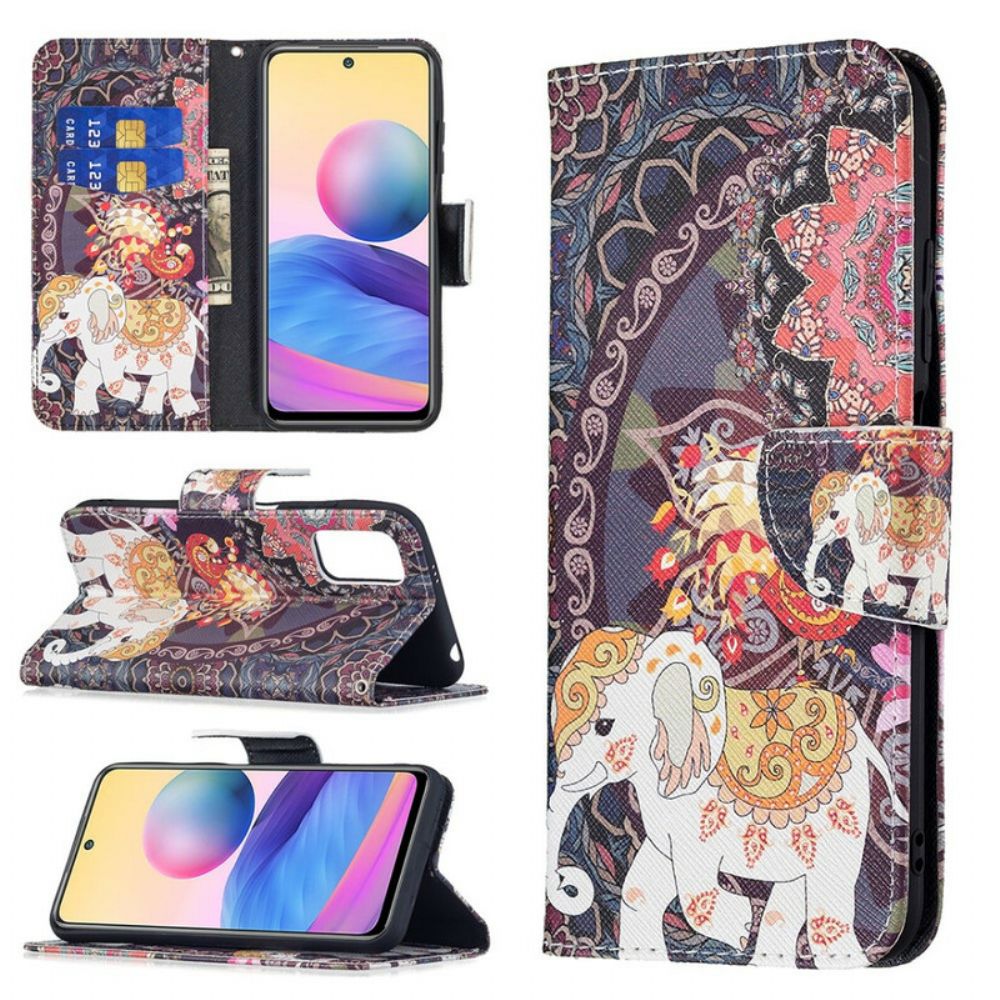 Folio-hoesje voor Xiaomi Redmi Note 10 5G / Poco M3 Pro 5G Indische Olifant